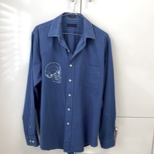 Wembley vintage skull button down shirt